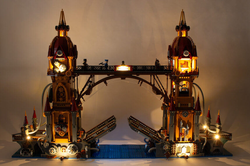 Die beleuchtete Steampunk City Bridge von FunWhole