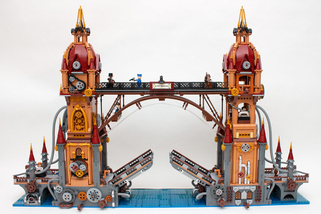 Die fertige Steampunk City Bridge von FunWhole