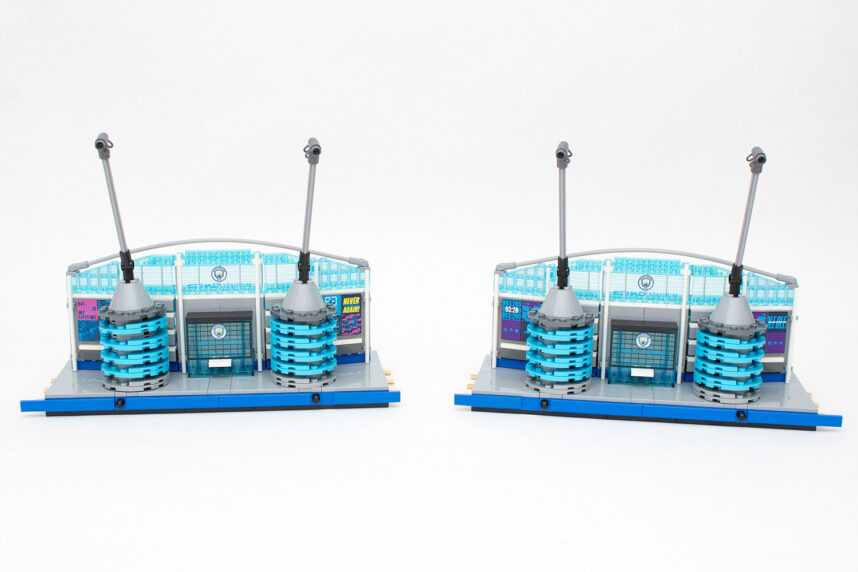 Die beiden Seitenteile stellen gleichzeitig die Hauptzugänge für die Besucher dar